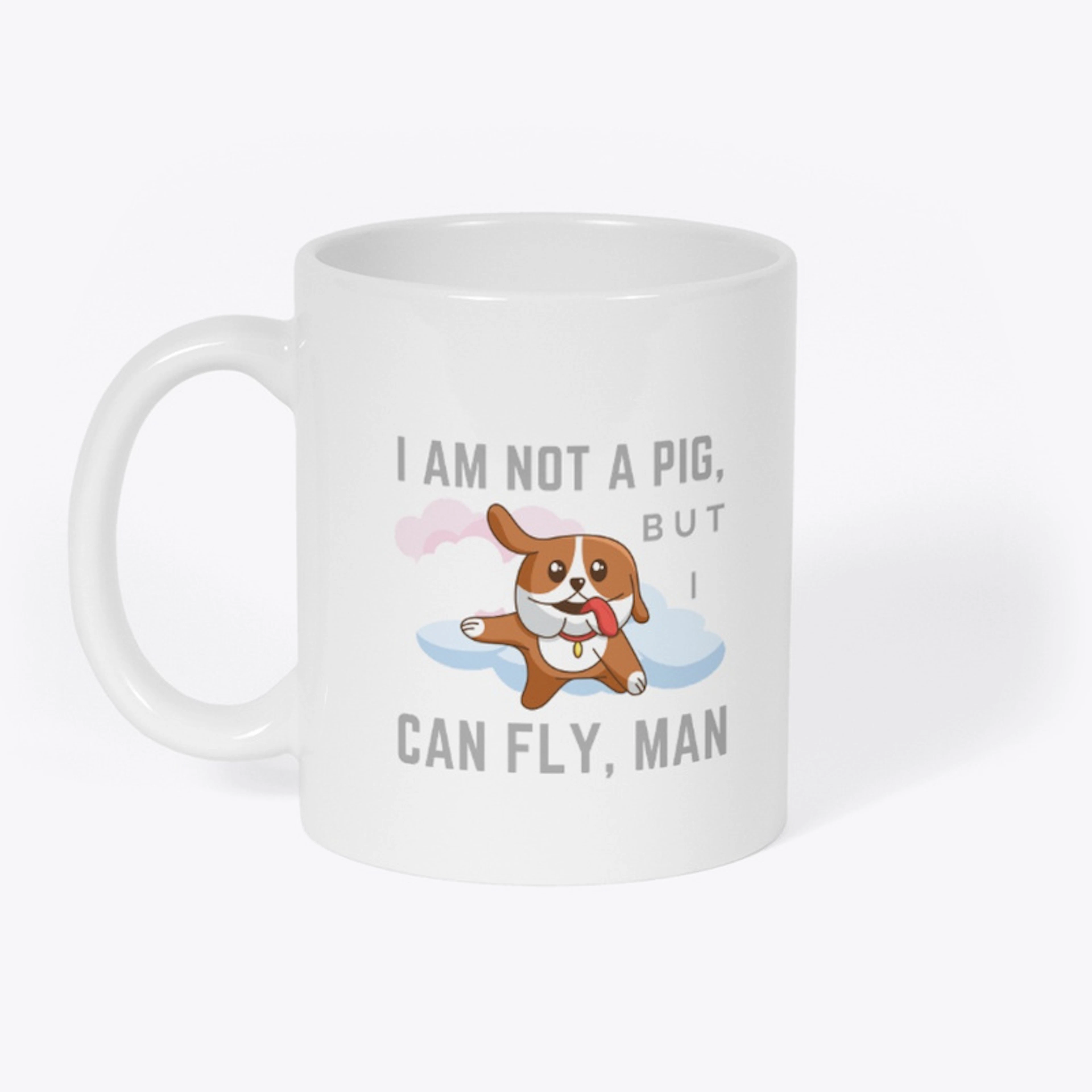 funny t-shirt i am not a pig i can fly